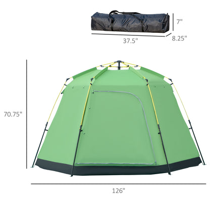 Outsunny 6 Person Pop Up Camping Tent