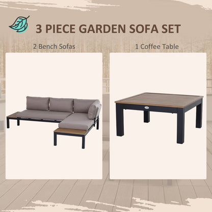 Outsunny 3 Pieces Garden Furniture Sets