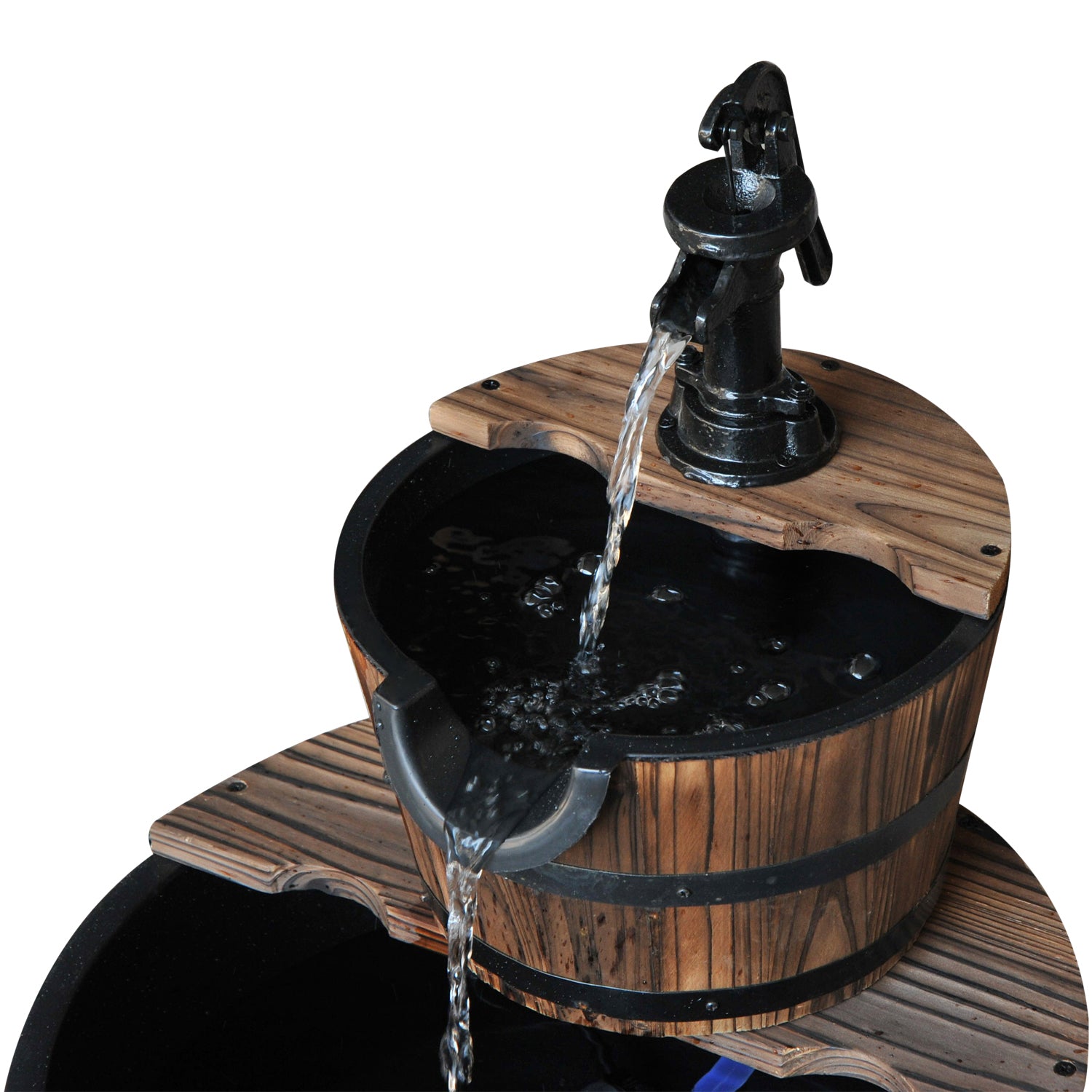 Outsunny Wooden Water Pump Fountain