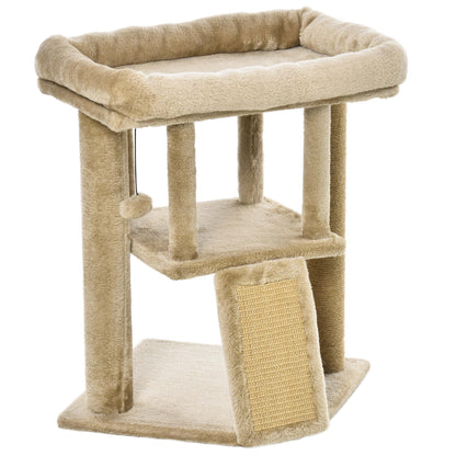 PawHut Cat Tree for Indoor Cats Kitten Tower Climbing Activity Centre Furniture w/ Jute Scratching Pad