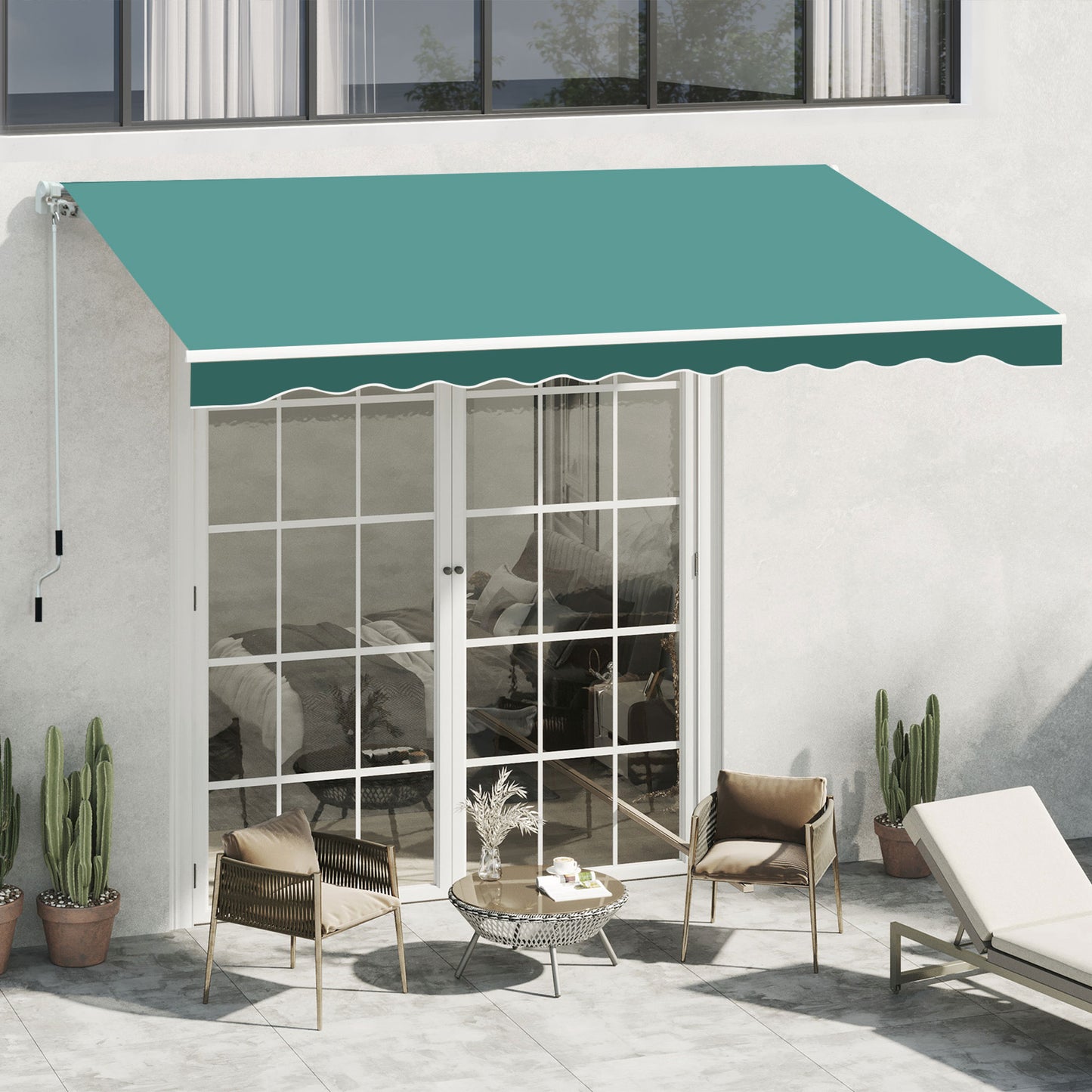 Outsunny Manual Retractable Awning