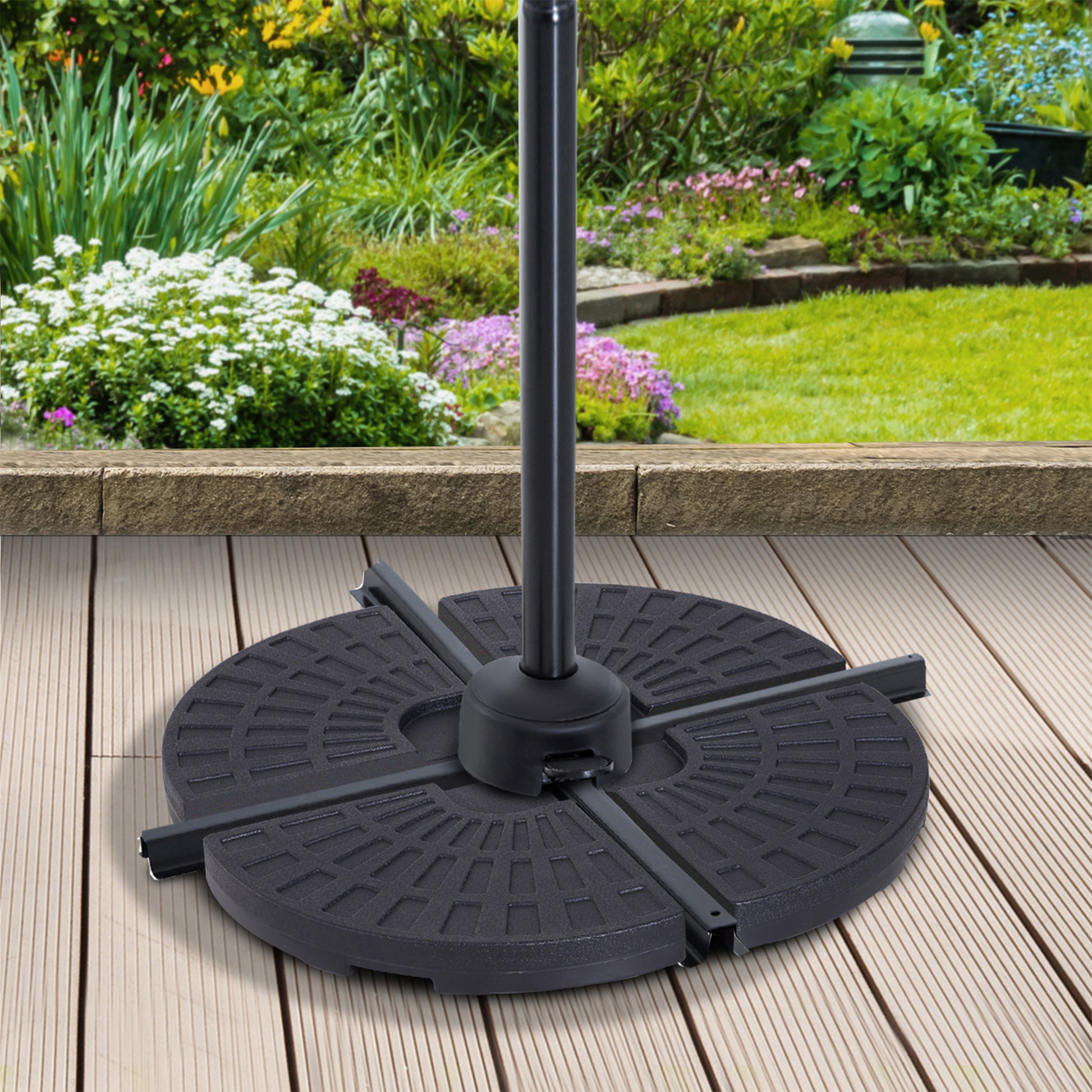 Outsunny 4 Pcs Portable Umbrella Base