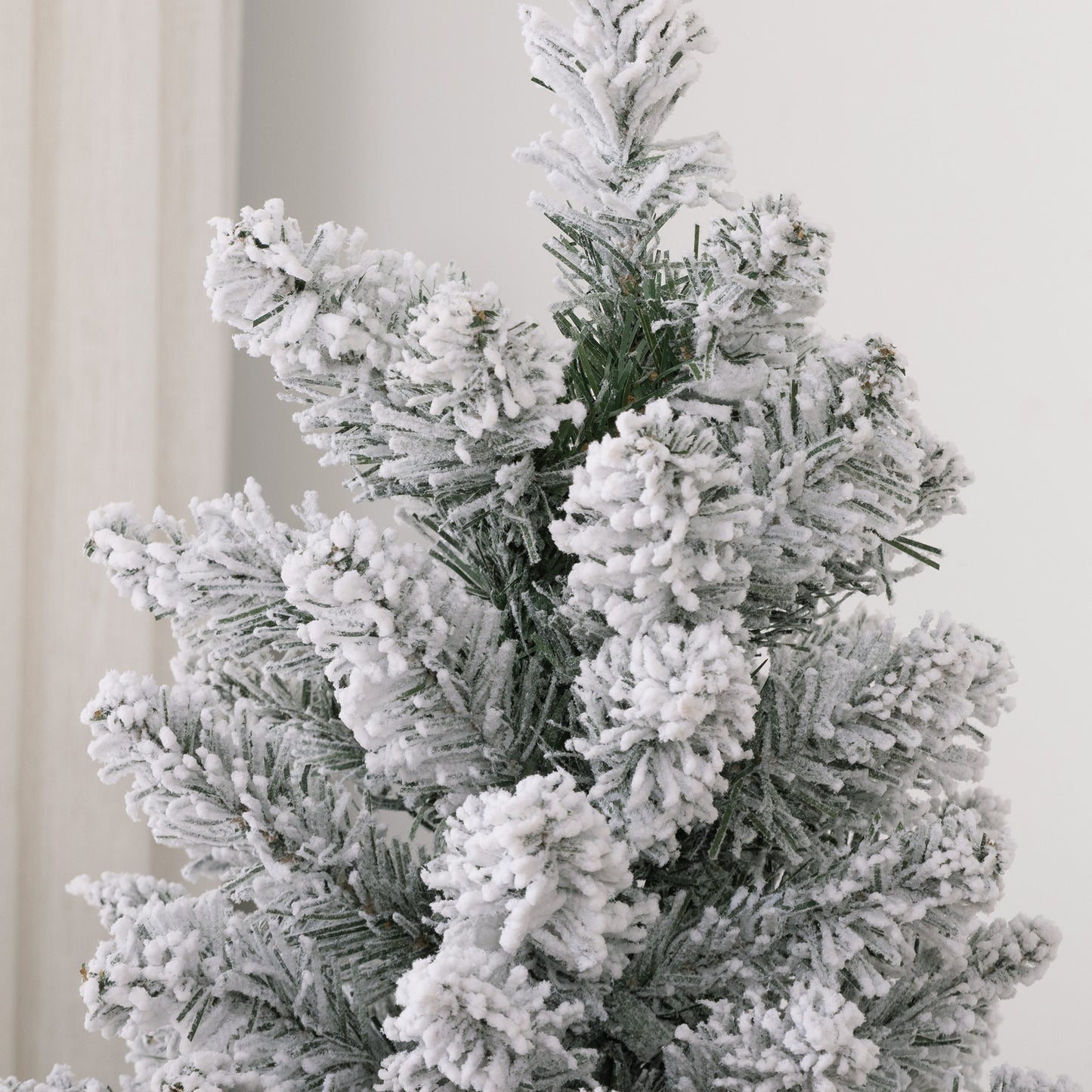 5ft Slim Christmas Tree Artificial - White Frosted Green  263 Tips