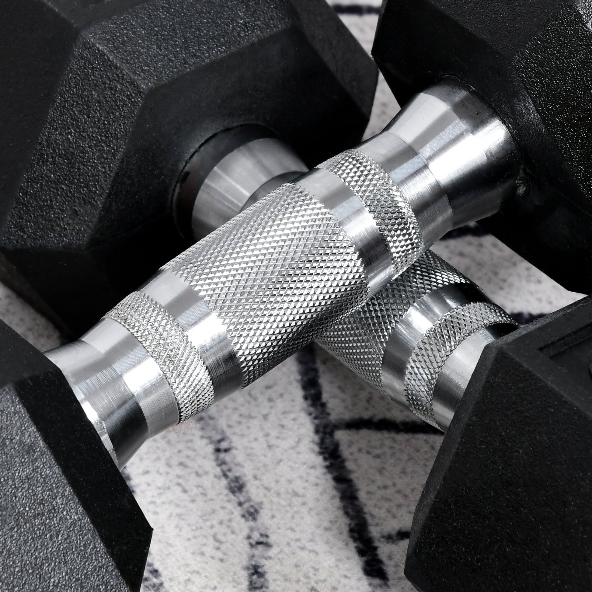 Homcom 2x6kg Hex Dumbbells Set Rubber Dumbbells Weight Lifting Equipment Fitness Home Gym