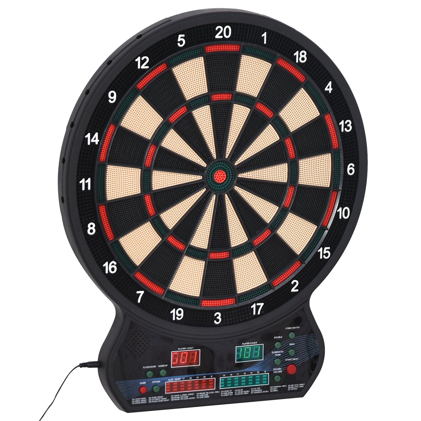 Homcom Plastic LED Electronic Dartboard w/ 12 Darts