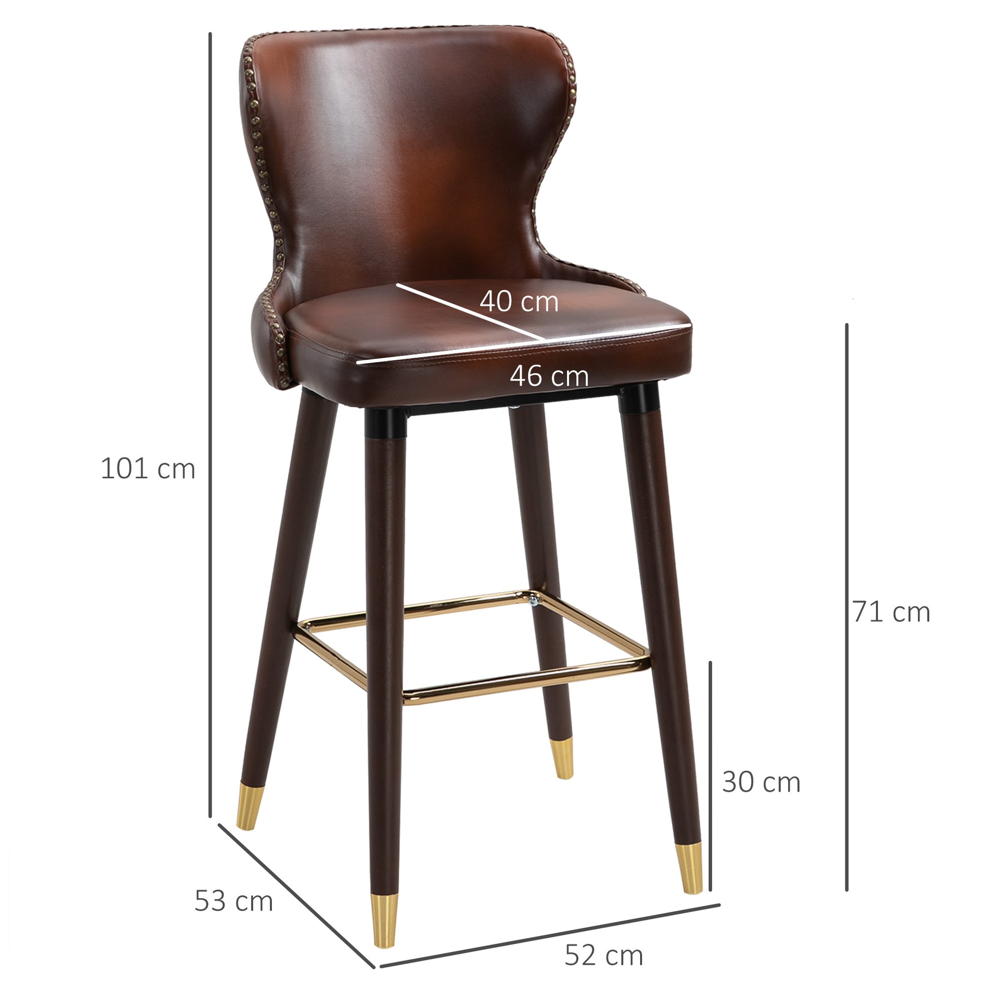 Homcom Bar Stools Set of 2