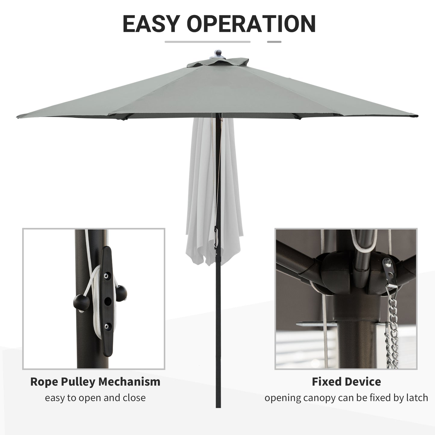 Outsunny 2.8m Garden Parasol Umbrella