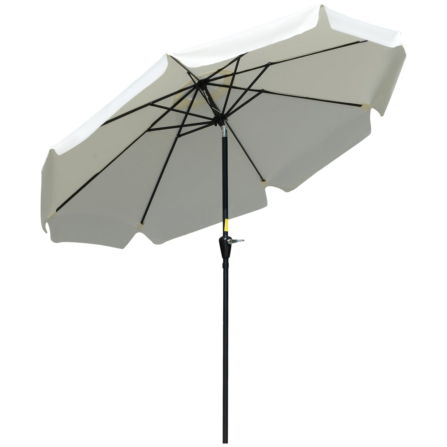 Outsunny 2.66m Patio Umbrella Garden Parasol Outdoor Sun Shade Table Umbrella with Ruffles