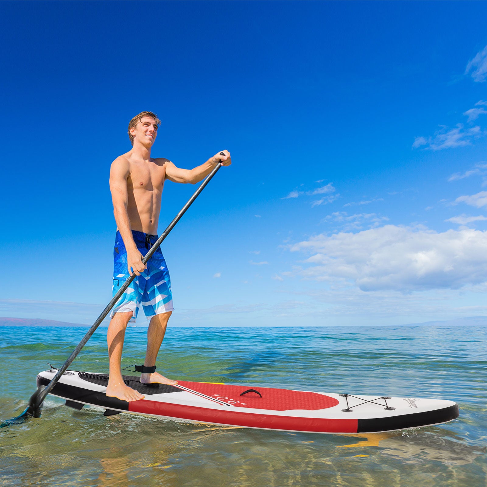 Outsunny Inflatable Stand Up Paddle Board