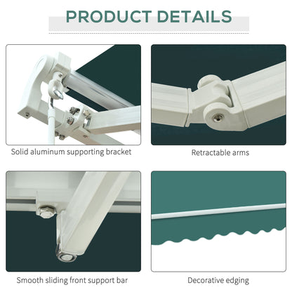 Outsunny Manual Retractable Awning