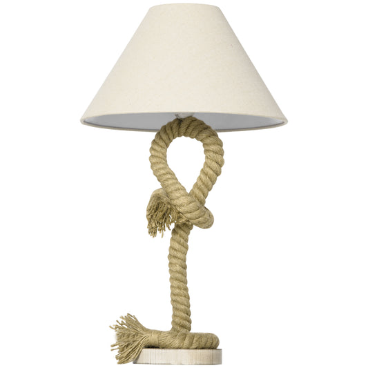 Homcom Nautical Style Table Lamp with Fabric Lampshade