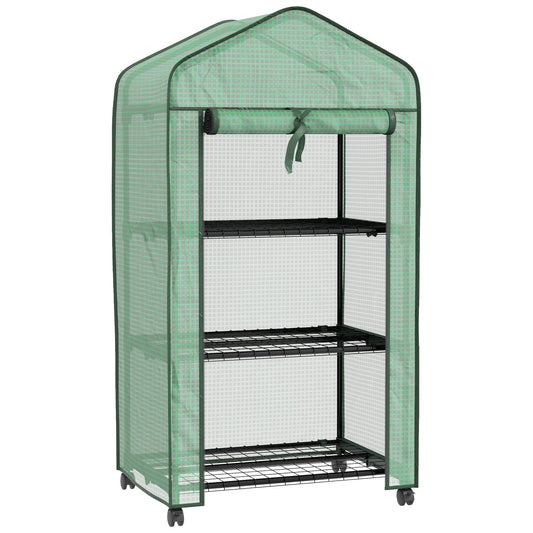 Three-Tier Mini Greenhouse - Green-0