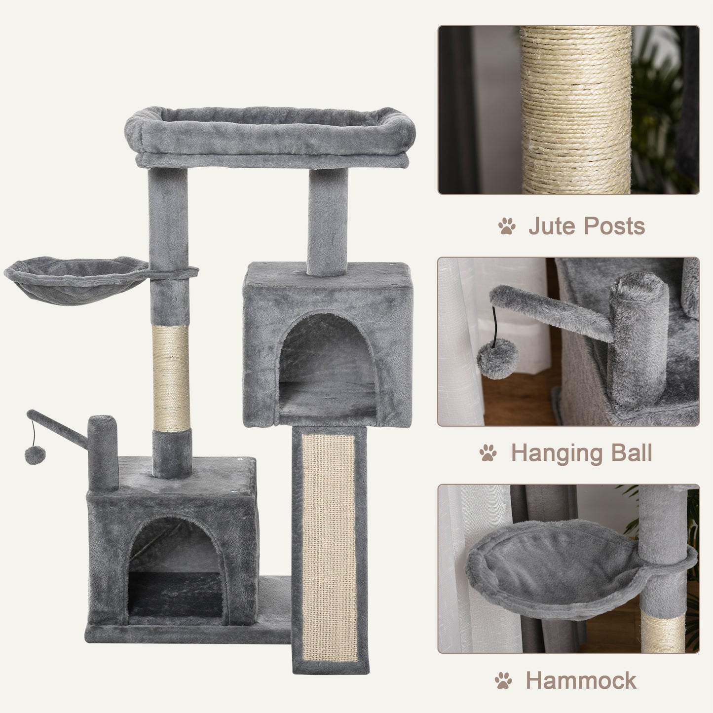 PawHut Cat Tree Tower for Indoor Cats