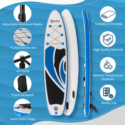 Outsunny 10.6' x 32" x 6" Inflatable Stand Up Paddle Board