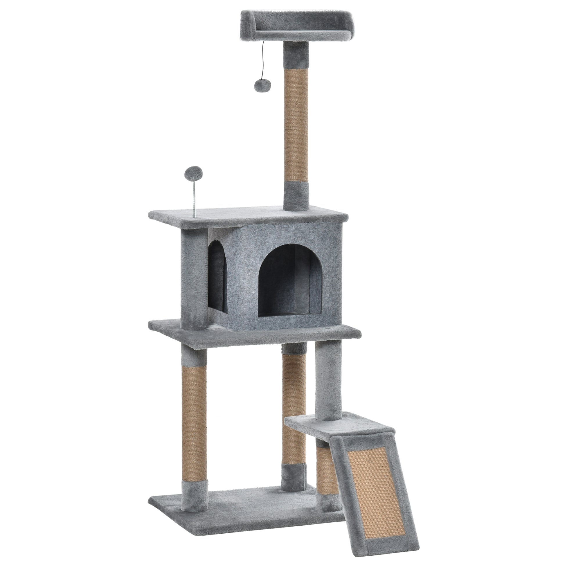 PawHut Cat Tree Tower Climbing Kitten Activity Center with Jute Scratching Post