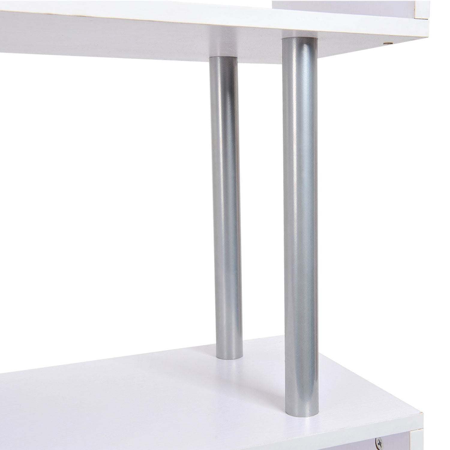 Homcom Double 'S' Shelving Unit - White