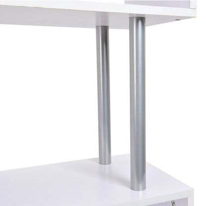 Homcom Double 'S' Shelving Unit - White