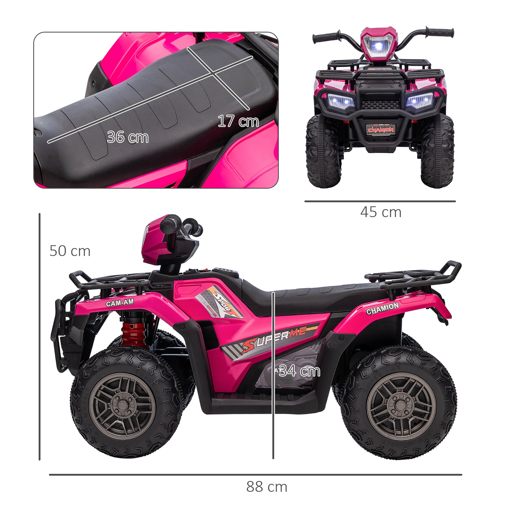 Homcom 12V Kids Quad Bike with Forward Reverse Functions