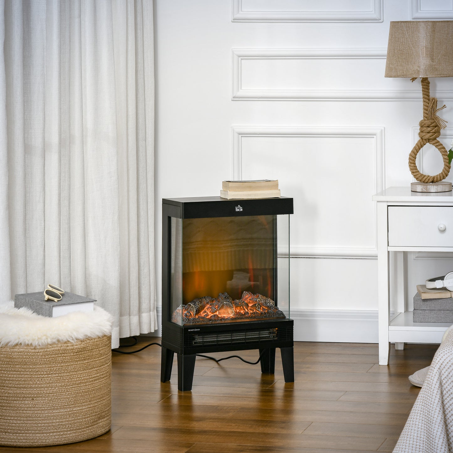 Homcom 180° Charming Electric Fireplace Heater