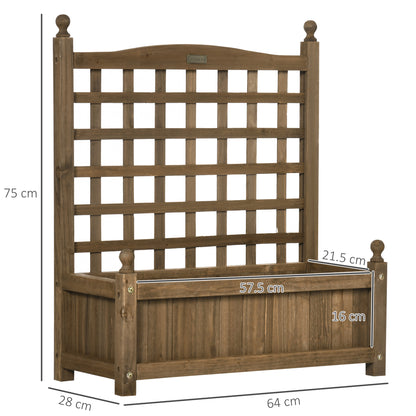 Outsunny Garden Planters with Trellis for Climbing Vines