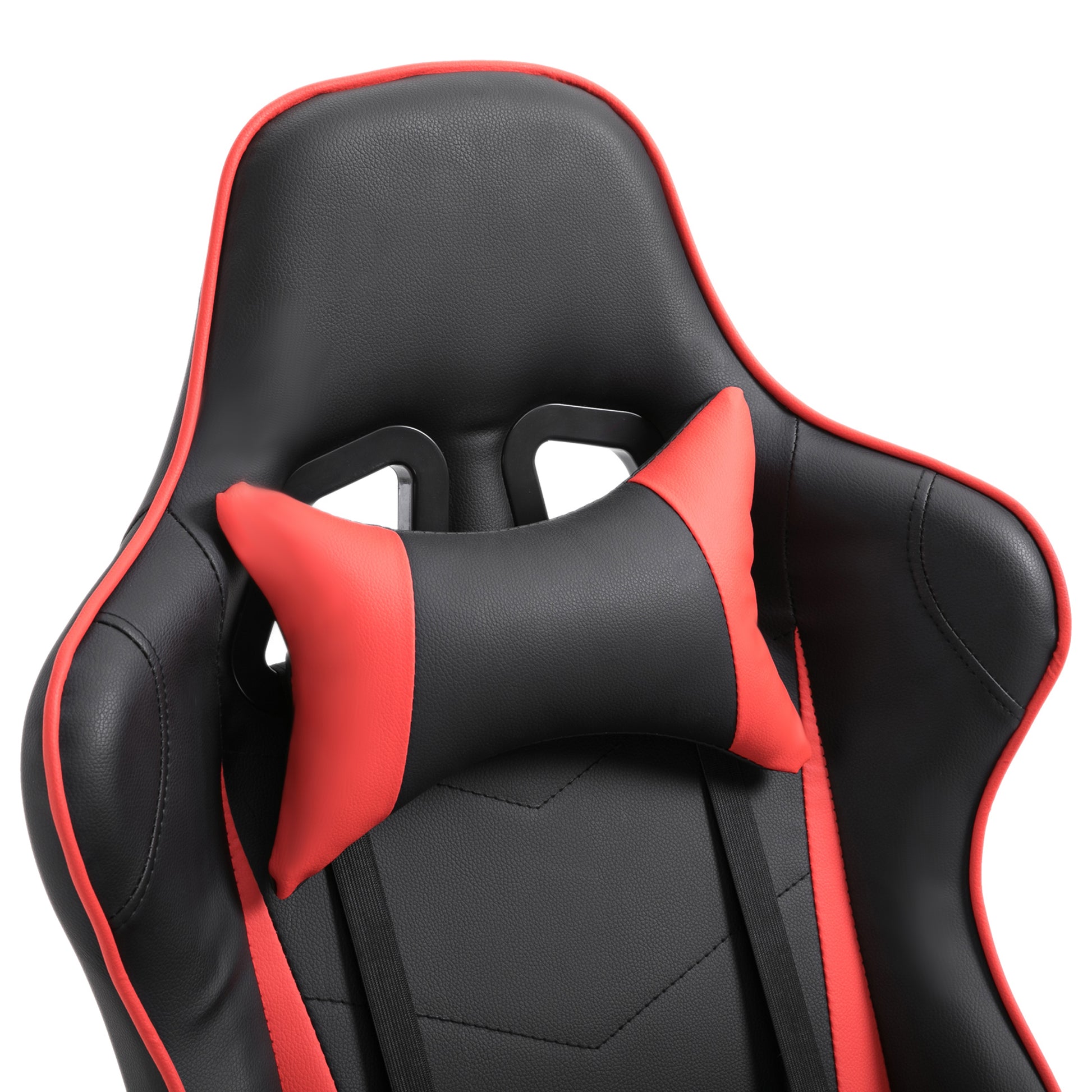 Homcom High-Back Gaming Chair Swivel Home Office Computer Racing Gamer Recliner Chair Faux Leather with Footrest