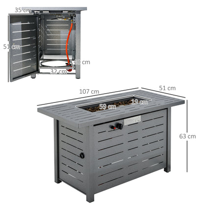 Outsunny Propane Gas Fire Pit Table