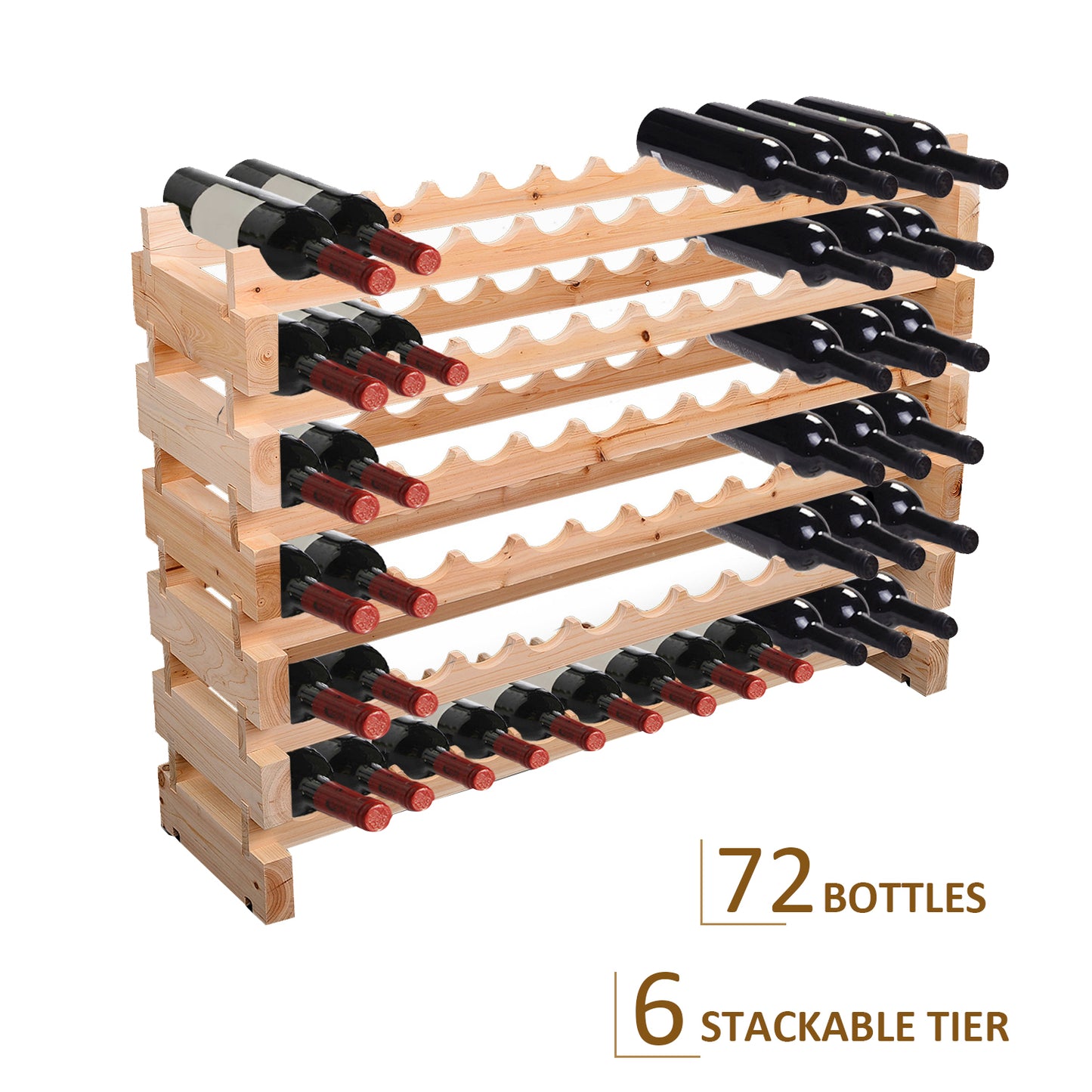 Homcom Stackable Wine Rack