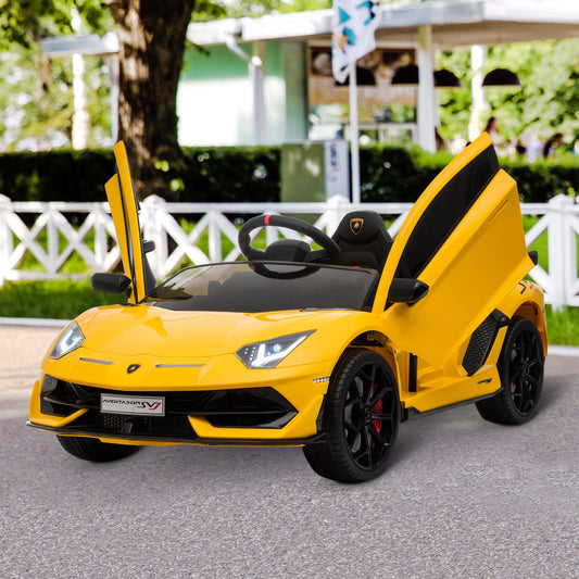 Homcom Lamborghini SVJ 12V Kids Electric Ride On Car Sport Racing Toy RC for 3-8 Yrs