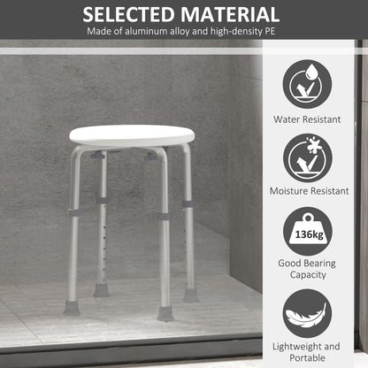 Homcom Adjustable Non-Slip Shower and Bath Stool