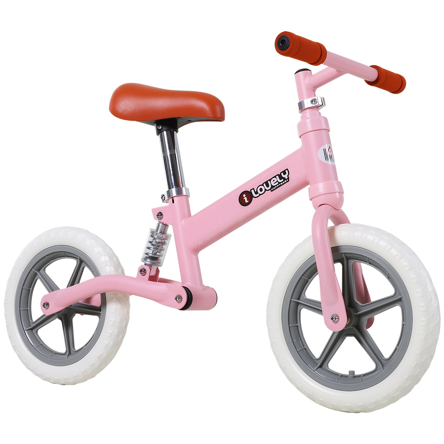 Homcom Toddler Balance Bike No Pedal Walk Training Pink