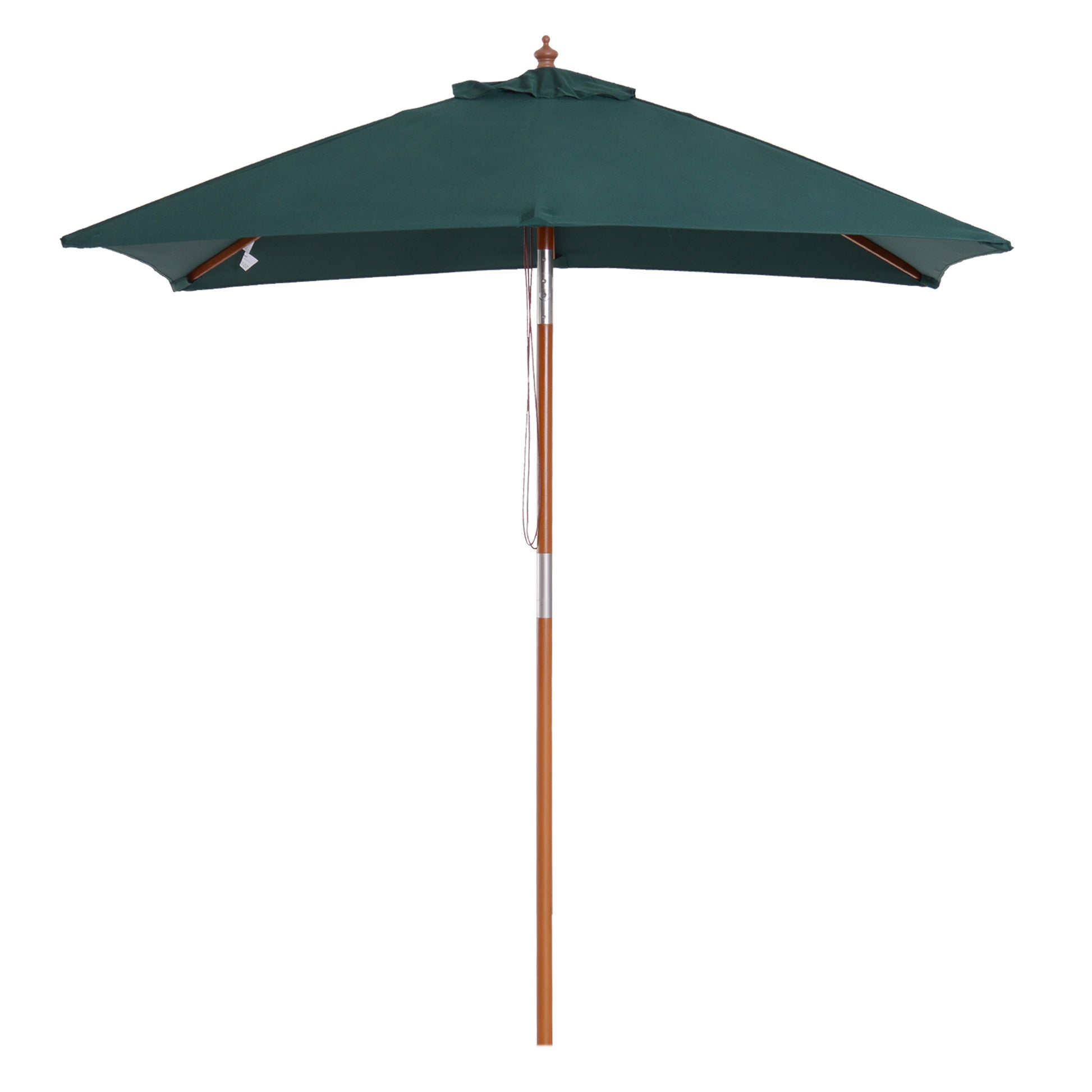 Outsunny 2m x 1.5m Garden Parasol Umbrella with Tilting Sunshade Canopy