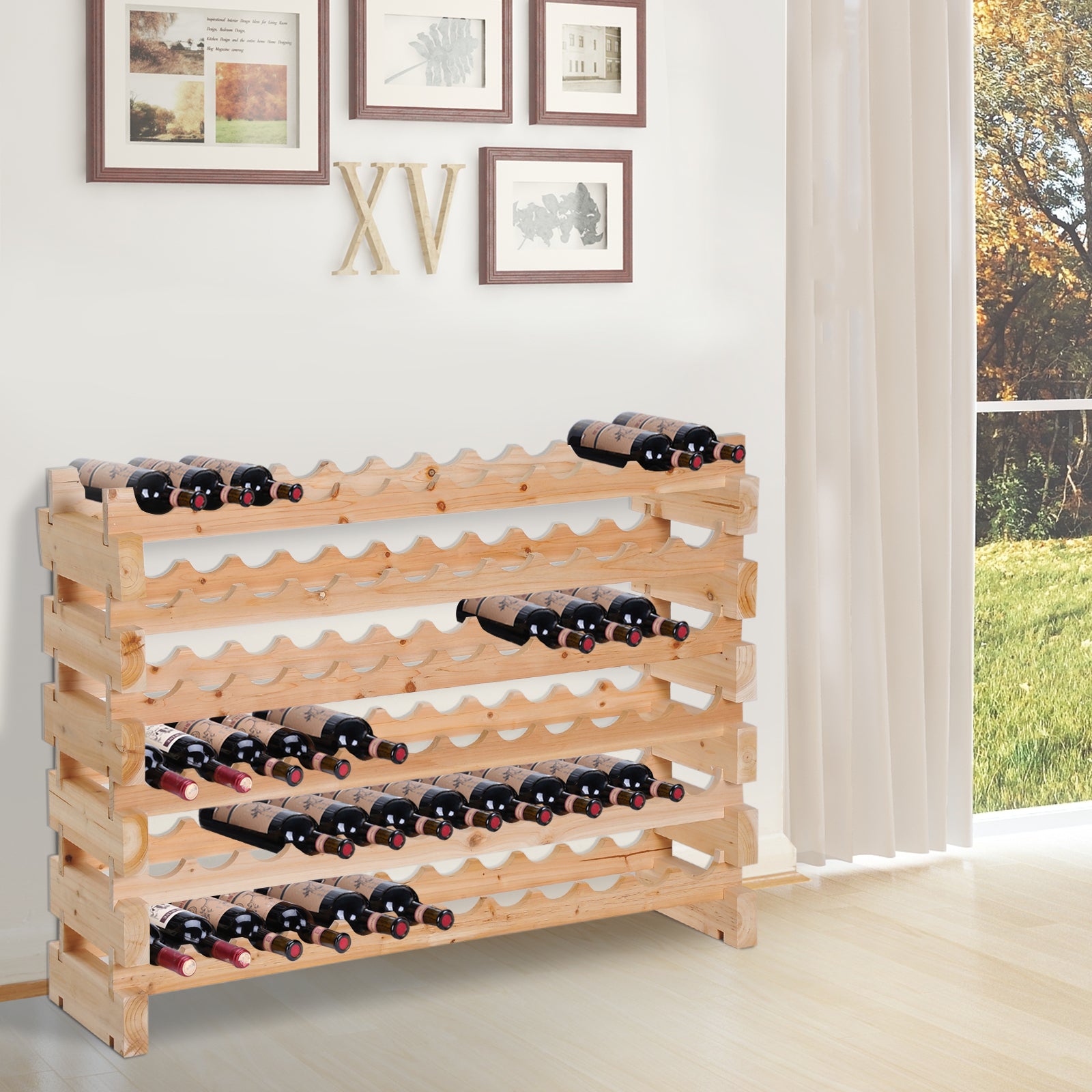 Homcom Stackable Wine Rack