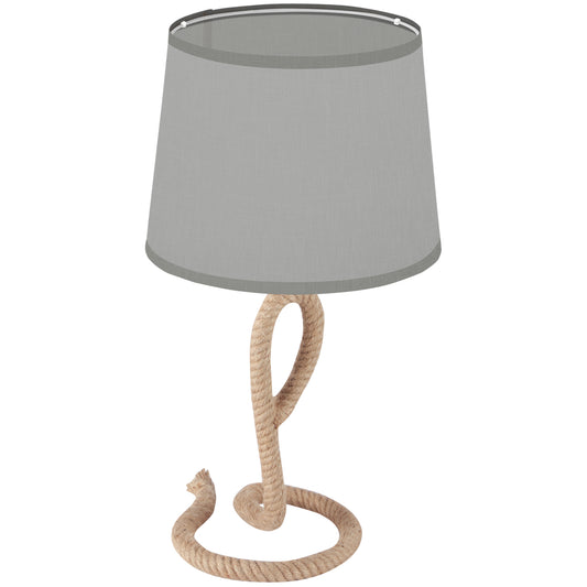 Homcom Nautical Table Lamp with Rope Base for E27 LED Halogen Bulb