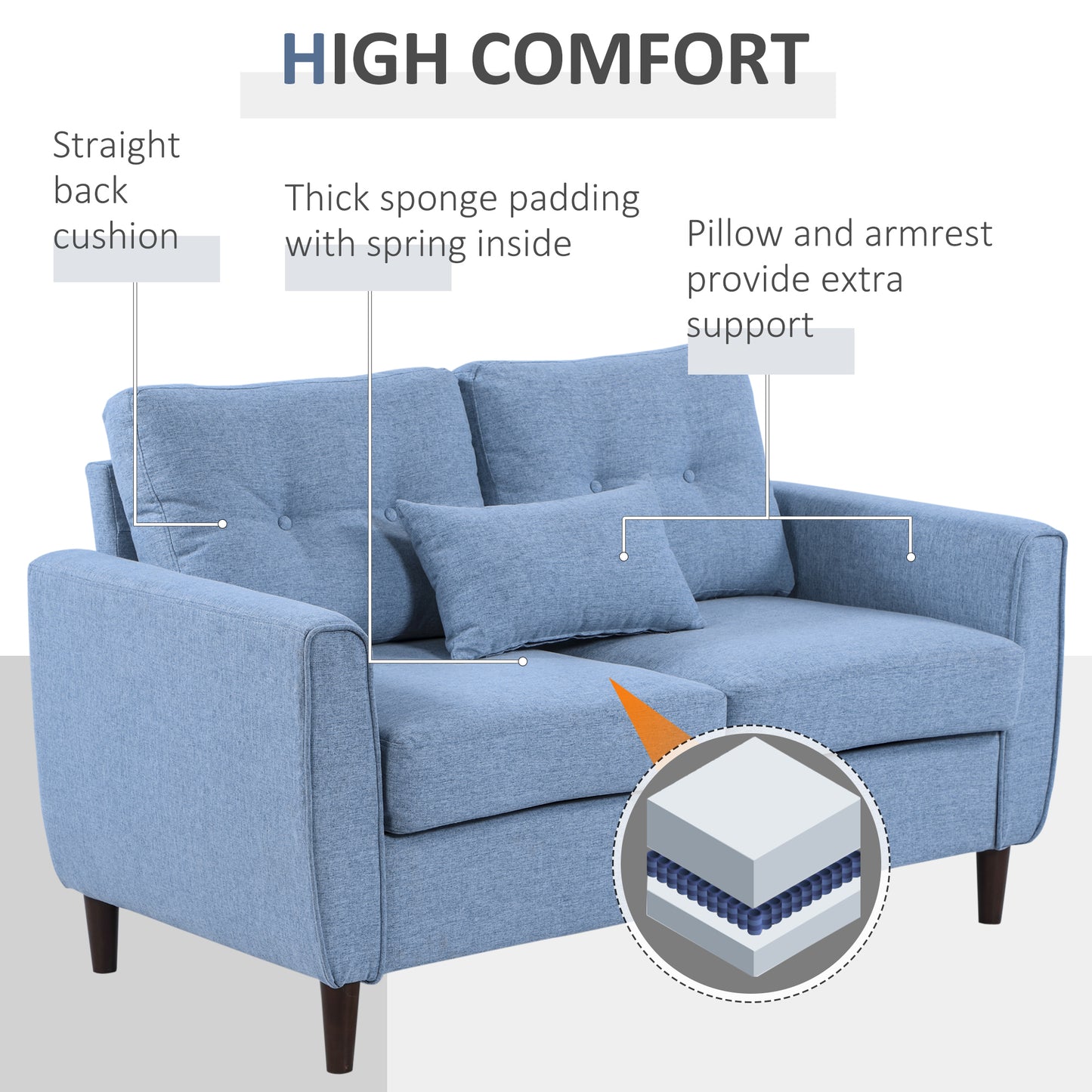 Homcom Two-Seater Sofa