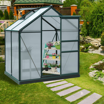 6 x 4 Greenhouse Walk-In Aluminium & Polycarbonate by Greenery