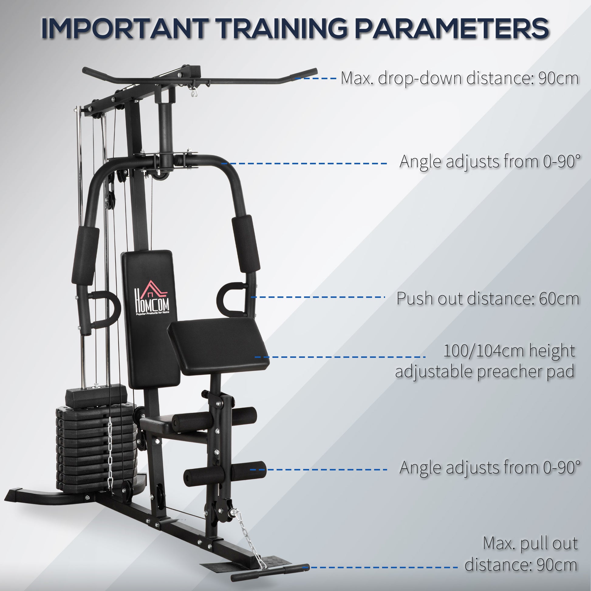 Homcom Multi-Exercise Gym Station