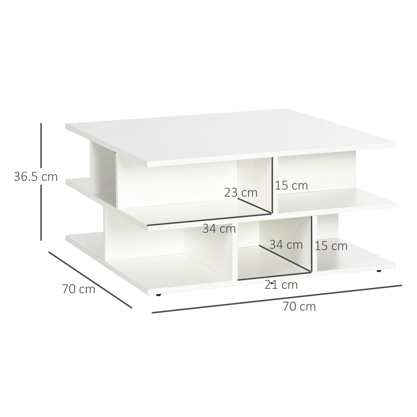 Homcom Square Coffee Tables for Living Room