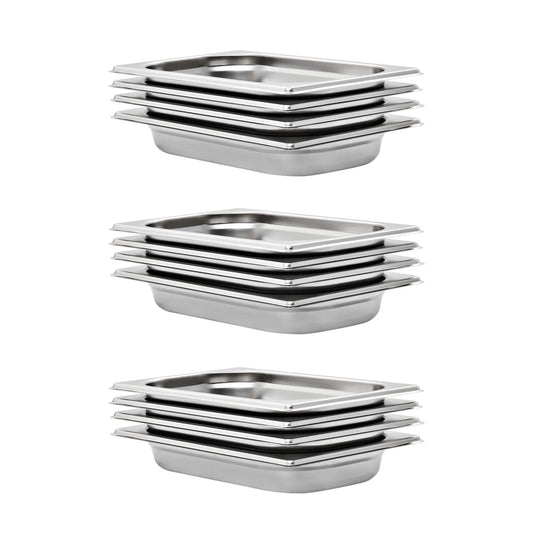 Gastronomy Containers 12 pcs GN 1/4 40 mm Stainless Steel