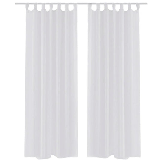 White Sheer Curtain 140 x 175 cm 2 pcs