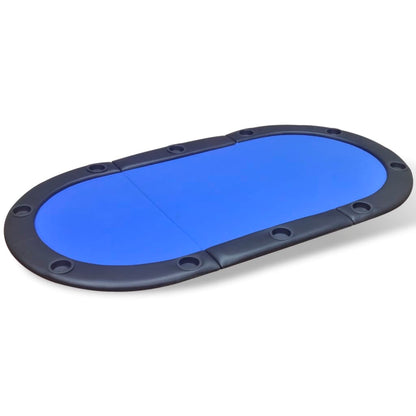 10-Player Foldable Poker Tabletop Blue