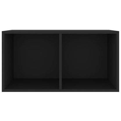 Vinyl Storage Box Black 71x34x36 cm Engineered Wood