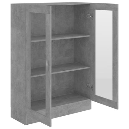 Vitrine Cabinet Concrete Grey 82.5x30.5x115 cm Engineered Wood