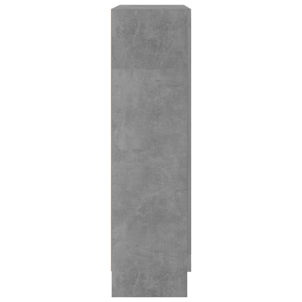 Vitrine Cabinet Concrete Grey 82.5x30.5x115 cm Engineered Wood