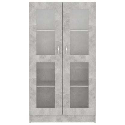 Vitrine Cabinet Concrete Grey 82.5x30.5x150 cm Engineered Wood