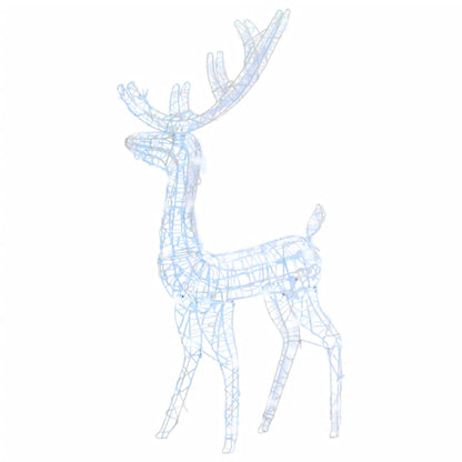 Acrylic Reindeer Christmas Decoration 140 LEDs 120 cm Cold White