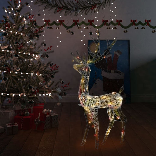 Acrylic Reindeer Christmas Decoration 140 LEDs 120cm Colourful