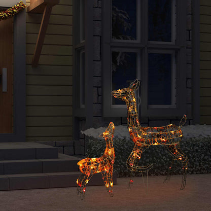 Acrylic Reindeer Family Christmas Decoration 160 LED Colourful