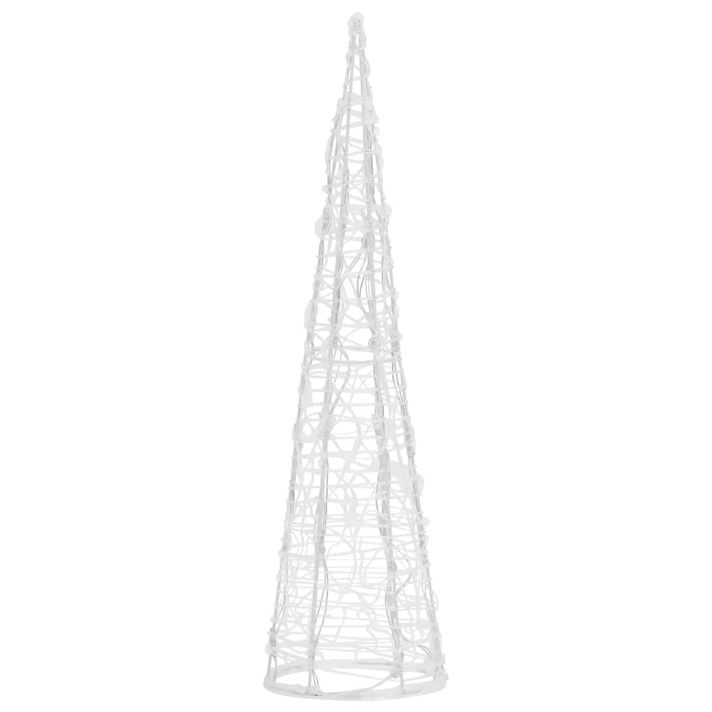 Acrylic Decorative Pyramid LED Light Cone Warm White 60 cm