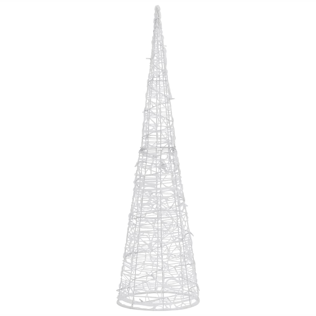 Acrylic Decorative Pyramid LED Light Cone Cold White 90 cm