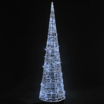 Acrylic Decorative Pyramid LED Light Cone Cold White 120 cm
